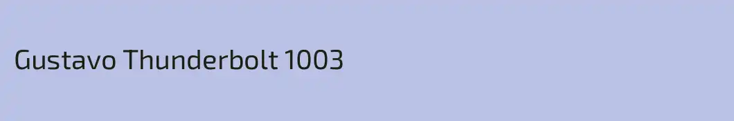 Gustavo Thunderbolt 1003